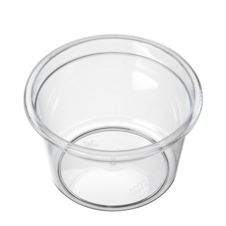 Container 30 cc, glass clear ps