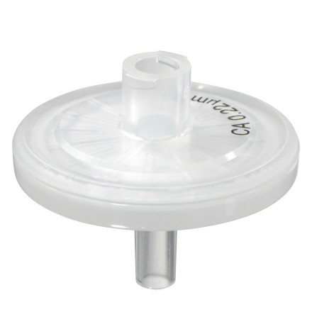 Filter, syringe, CA, 0.45 µm, 25 mm, steriel, PP huis
