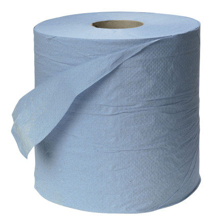 Papier, handdoekrol, 300 m * 20 cm, blauw, 6x1
