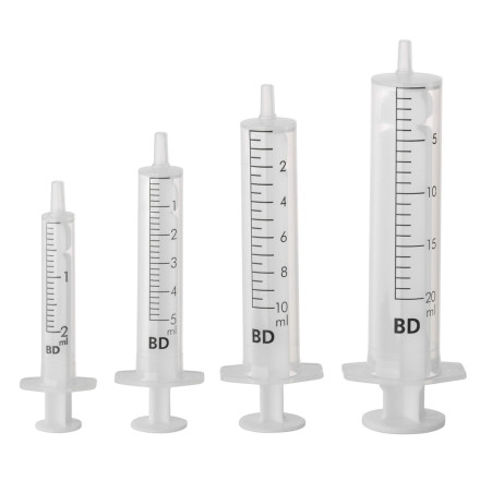 Syringe, medical, 2 ml, Discardit®, 2-component, luer tip, sterile