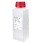 Bottle, 250 ml, transparent, PE, 38 mm, liner, GS, label, tcontains thiosulfate
