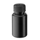 Bottle, 60 ml, black, polyethylene, 28 mm, black, liner