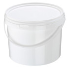 Bucket, including lid, 5 L, PP, white