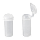 Container, 10 ml, polypropylene, flip-top, for DHIA and mastitis testing