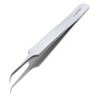 Forcep, stainless steel, 10.5 cm, precision, curved