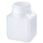 Sample container, rectangular, without screwcap, 100 ml, HDPE, 40 mm