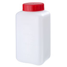 Sample container. square, screw, 1000 ml, HDPE, 58 mm, aseptic
