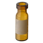 Vial, krimpcap, 1.5 ml, 32*11.6 mm, glas, amber, vlakbodem