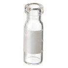 Vial, krimpcap, 1.5 ml, 32*11,6 mm, glas, helder, vlakbodem